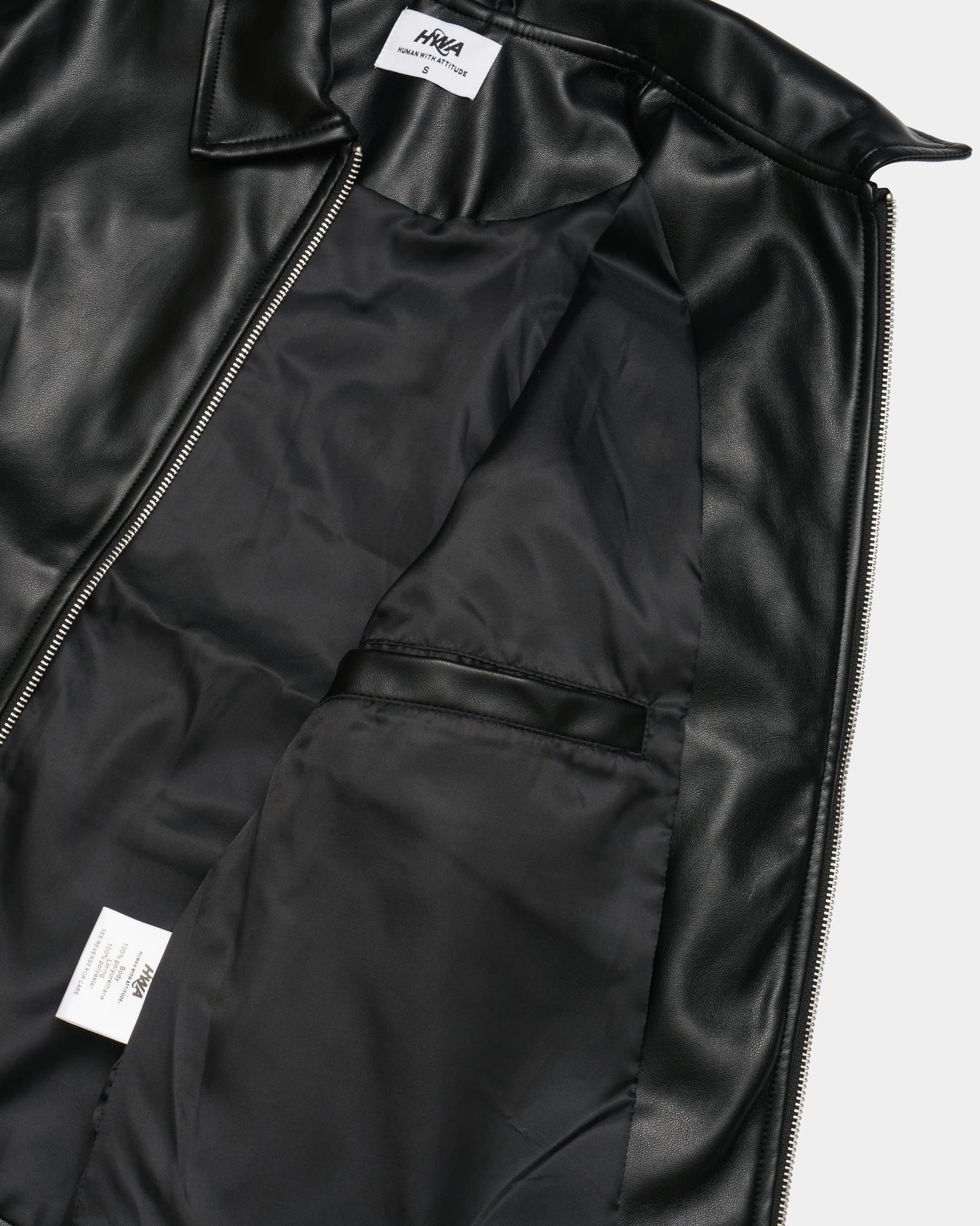 Essential Leather Jacket - Black