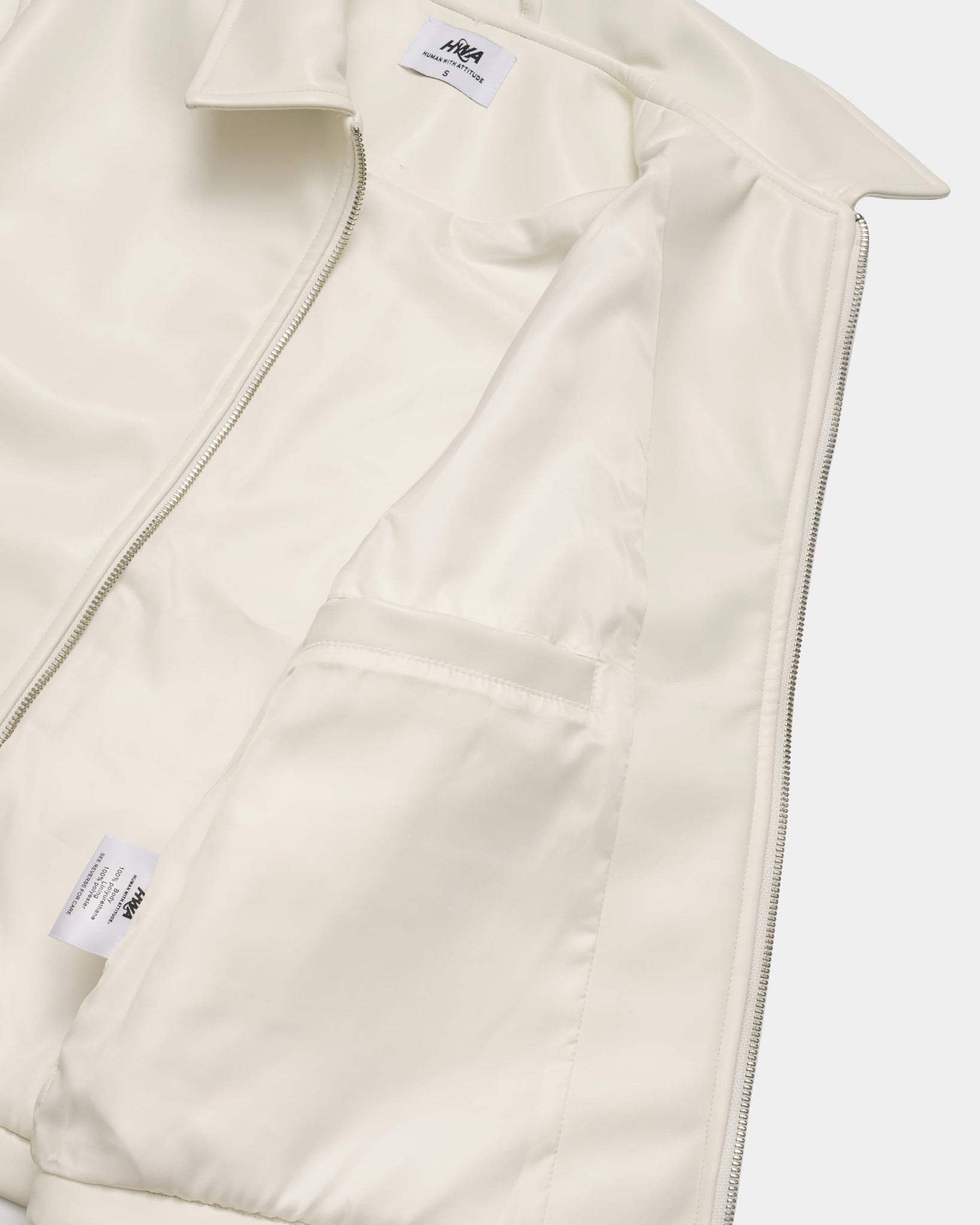 Essential Leather Jacket - Off White